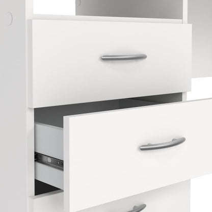 Function Plus Desk with 3 Drawers - White
