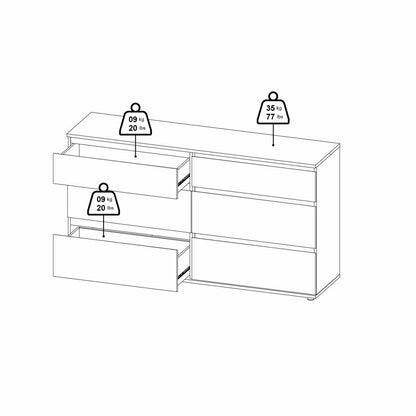 Nova Chest of 6 Drawers- Jackson Hickory