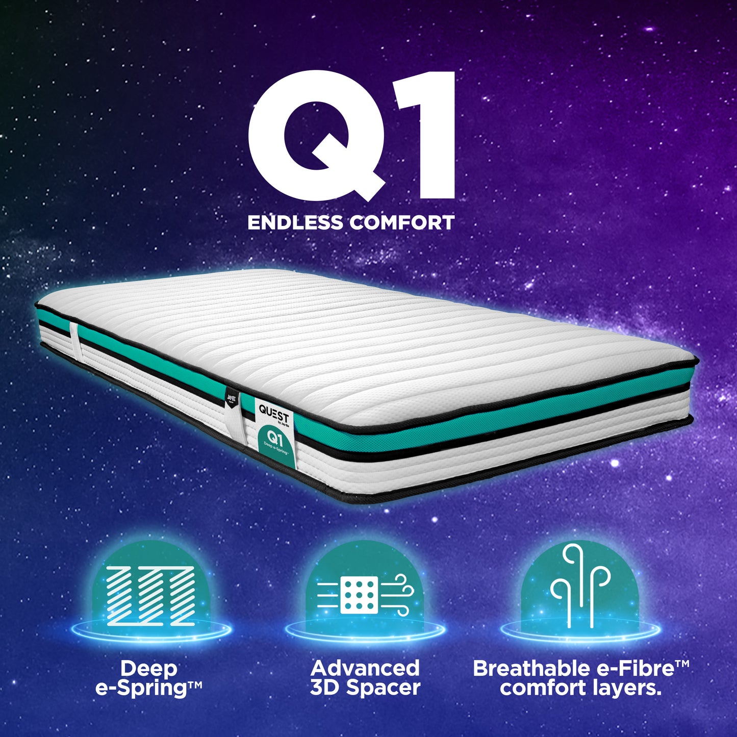 Jay-Be QUEST  Q1 e-Sprung  Eco-Friendly Children's Mattress