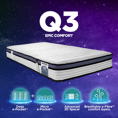 Jay-Be QUEST  Q3 Hybrid e-Pocket  Eco-Friendly Children's Mattress