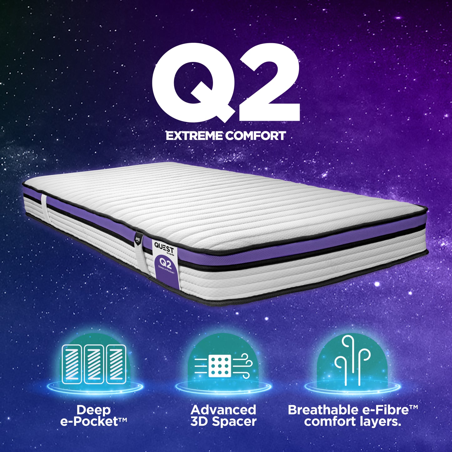 Jay-Be QUEST  Q2 e-Pocket  Eco-Friendly Children's Mattress