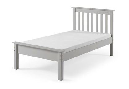 Alfie Single Bed Frame - Grey - With Aspire Dual Layer Pro Hybrid Mattress