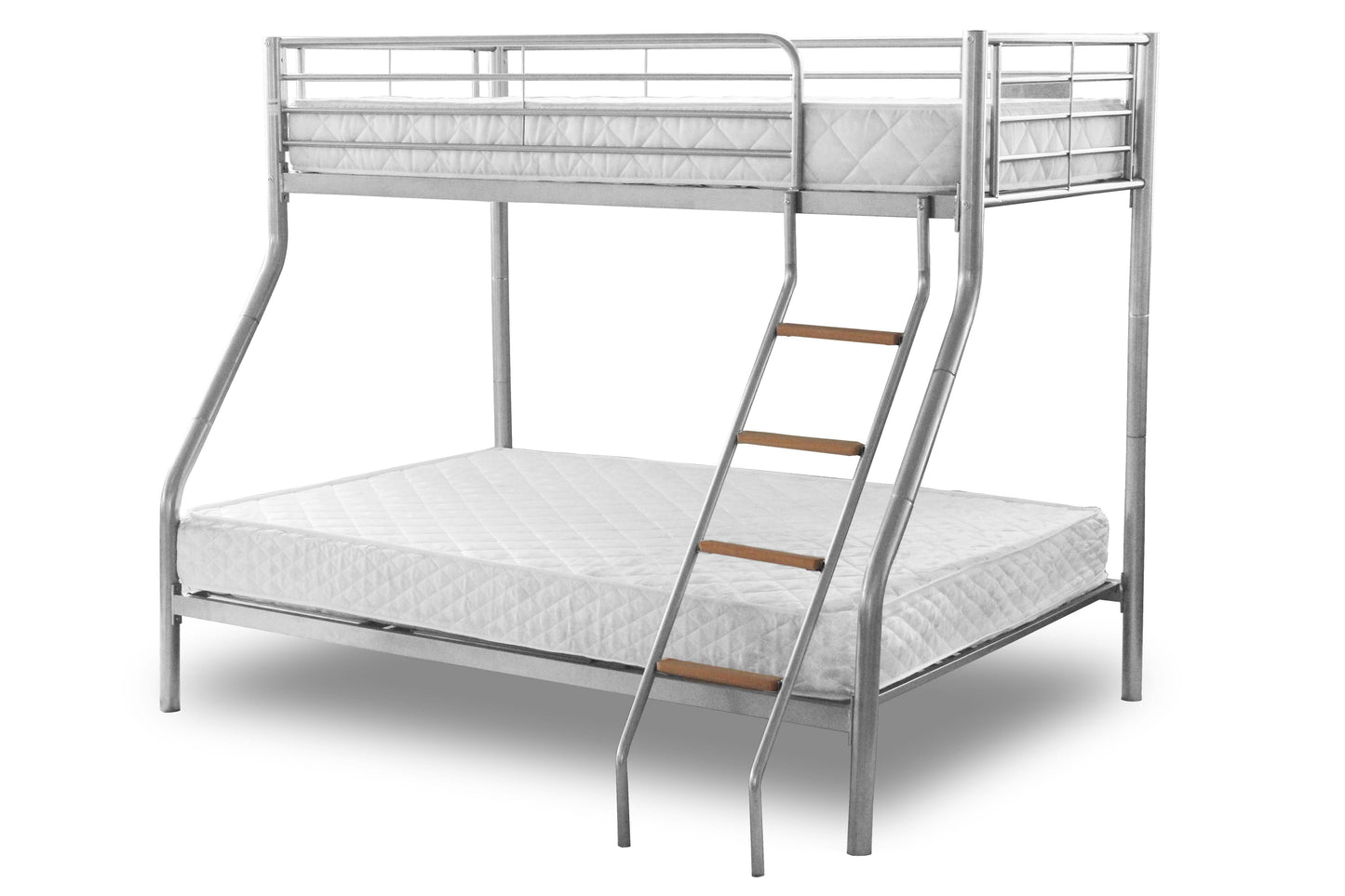 Alexa Triple Sleeper Metal Bunk Bed - Silver