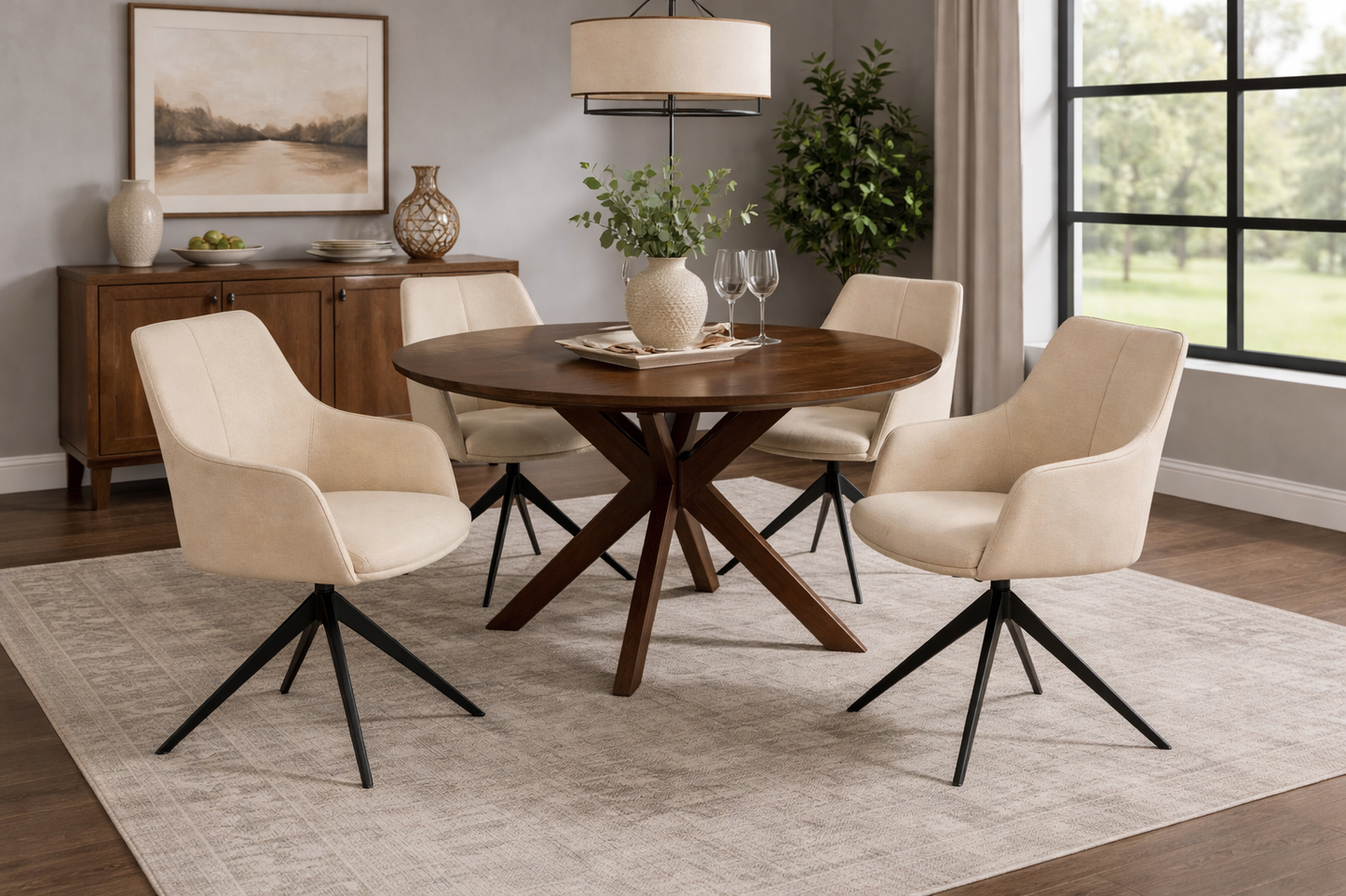 Anya Dining Chair Set Of 2 - Beige
