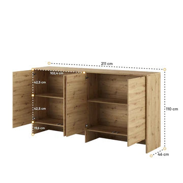 BC-11 Over Bed Unit for Horizontal Wall Bed Concept 90cm