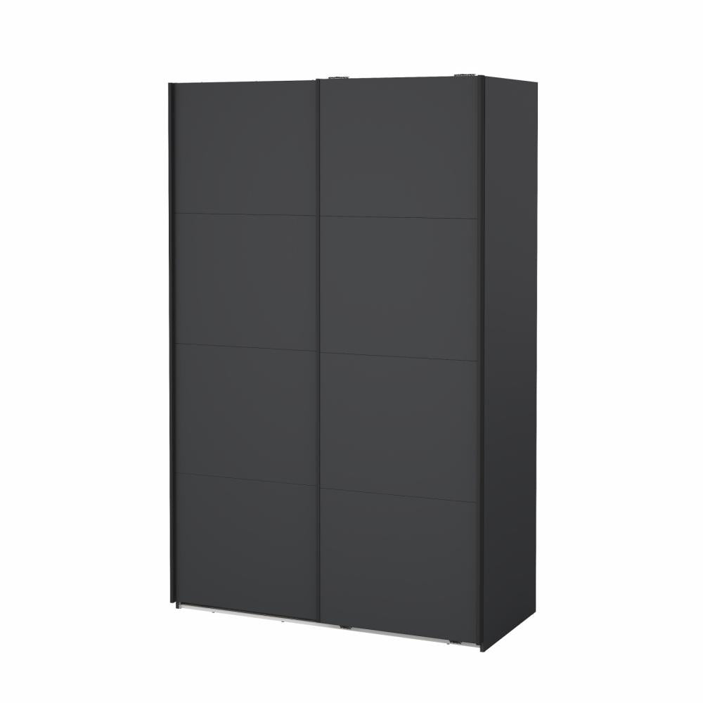 Bergamo Robe 2 Door Sliding Robe with NO Mirror - Matt Grey 140cm