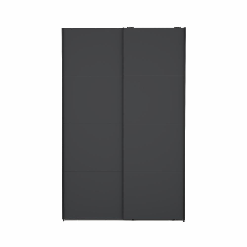 Bergamo Robe 2 Door Sliding Robe with NO Mirror - Matt Grey 140cm