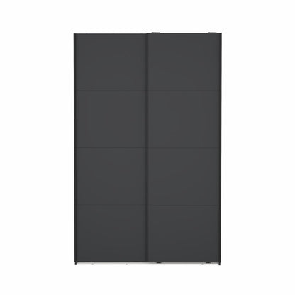 Bergamo Robe 2 Door Sliding Robe with NO Mirror - Matt Grey 140cm