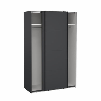 Bergamo Robe 2 Door Sliding Robe with NO Mirror - Matt Grey 140cm