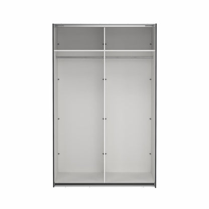Bergamo Robe 2 Door Sliding Robe with NO Mirror - Matt Grey 140cm