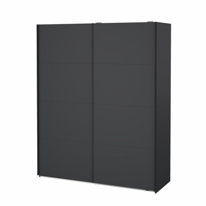 Bergamo Robe 2 Door Sliding Robe with NO Mirror - Matt Grey 180cm