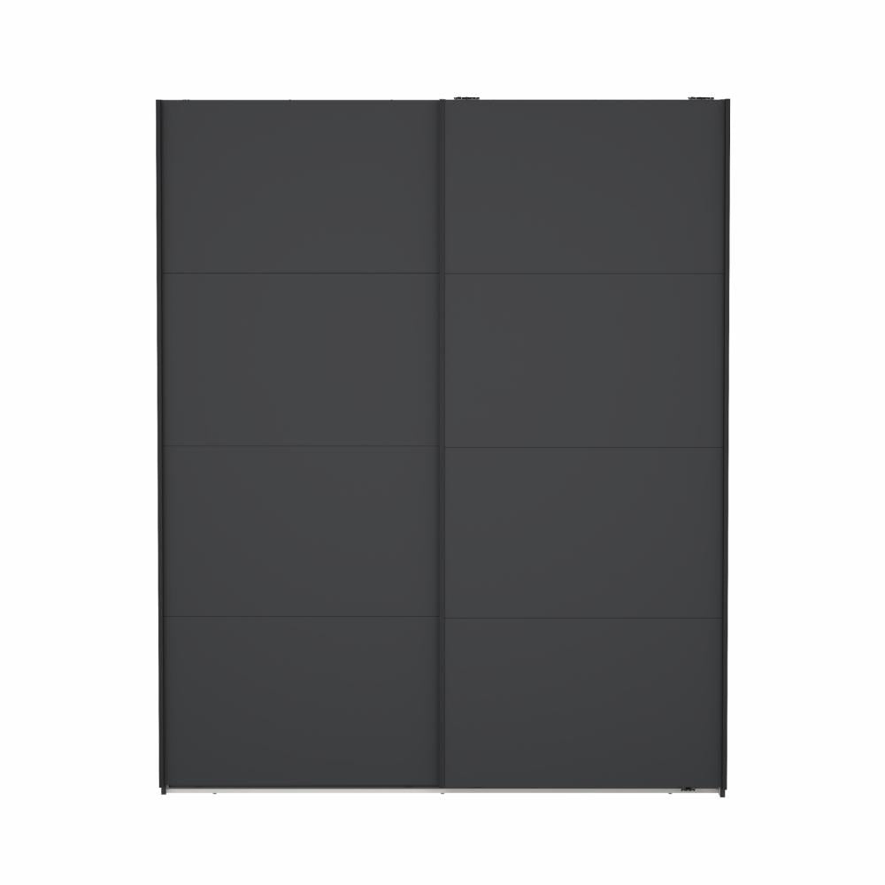 Bergamo Robe 2 Door Sliding Robe with NO Mirror - Matt Grey 180cm
