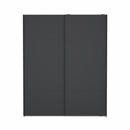 Bergamo Robe 2 Door Sliding Robe with NO Mirror - Matt Grey 180cm