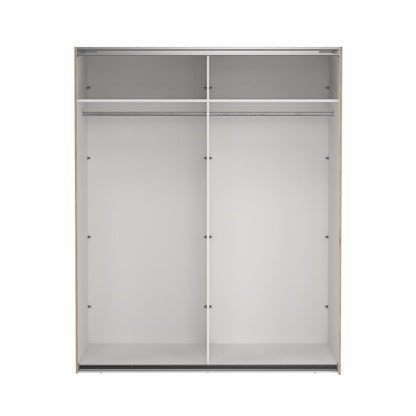 Bergamo Sliding Robe - 1 Mirrored Door + 1 Plain Door - Jackson Hickory 180cm