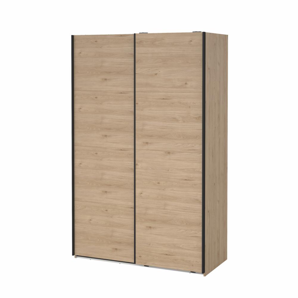 Bergamo Robe 2 Door Sliding Robe with NO Mirror - Jackson Hickory 140cm