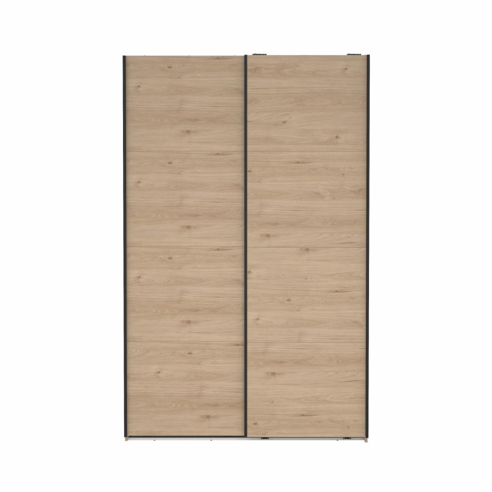 Bergamo Robe 2 Door Sliding Robe with NO Mirror - Jackson Hickory 140cm