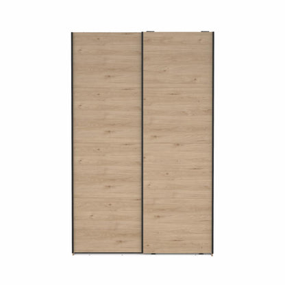 Bergamo Robe 2 Door Sliding Robe with NO Mirror - Jackson Hickory 140cm