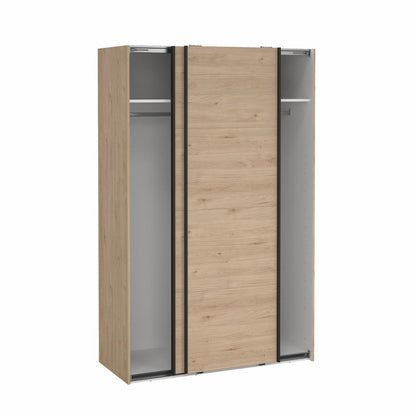 Bergamo Robe 2 Door Sliding Robe with NO Mirror - Jackson Hickory 140cm