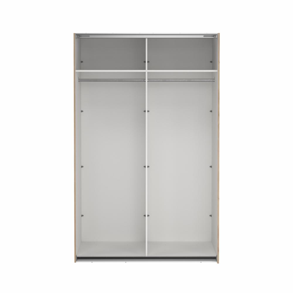 Bergamo Robe 2 Door Sliding Robe with NO Mirror - Jackson Hickory 140cm