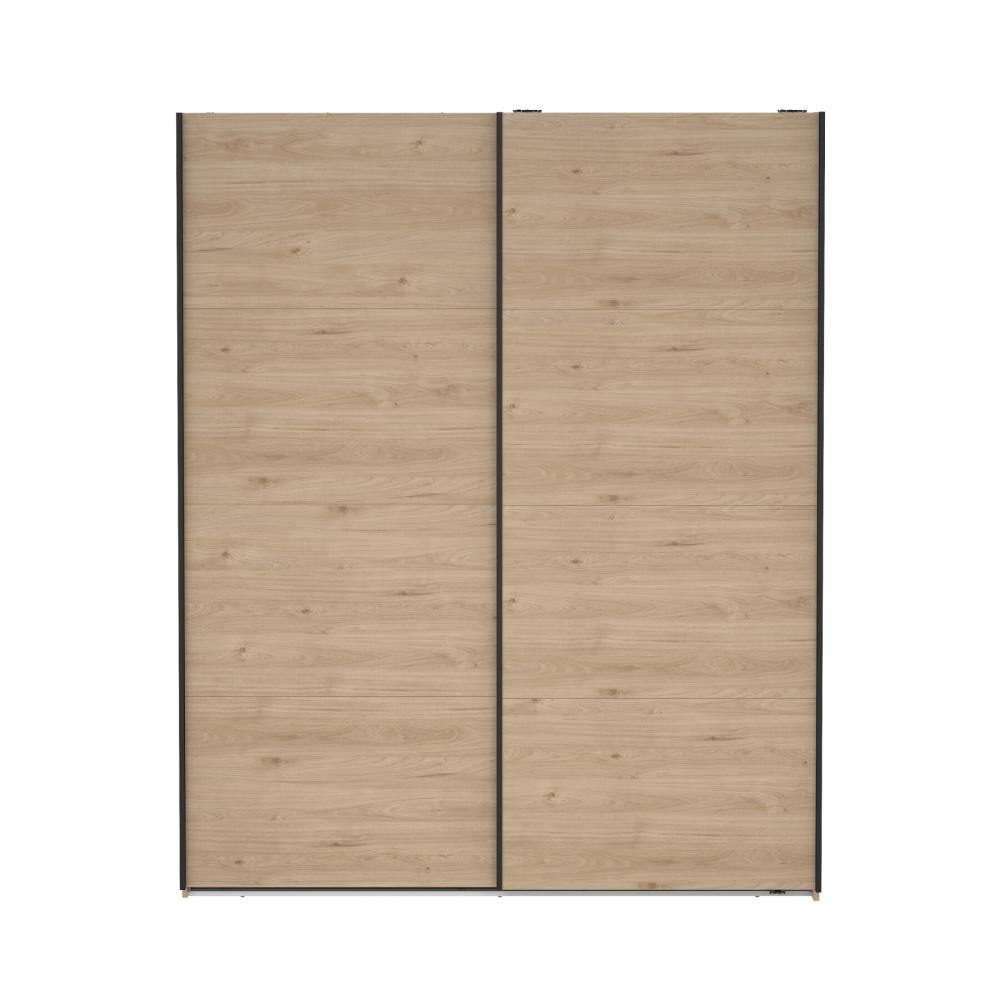 Bergamo Robe 2 Door Sliding Robe with NO Mirror - Jackson Hickory 180cm