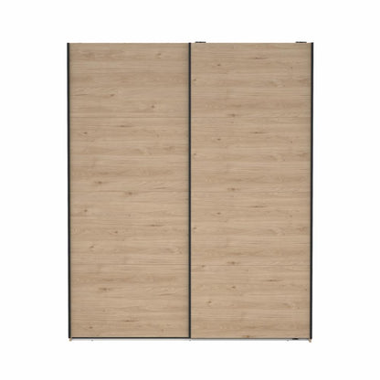 Bergamo Robe 2 Door Sliding Robe with NO Mirror - Jackson Hickory 180cm