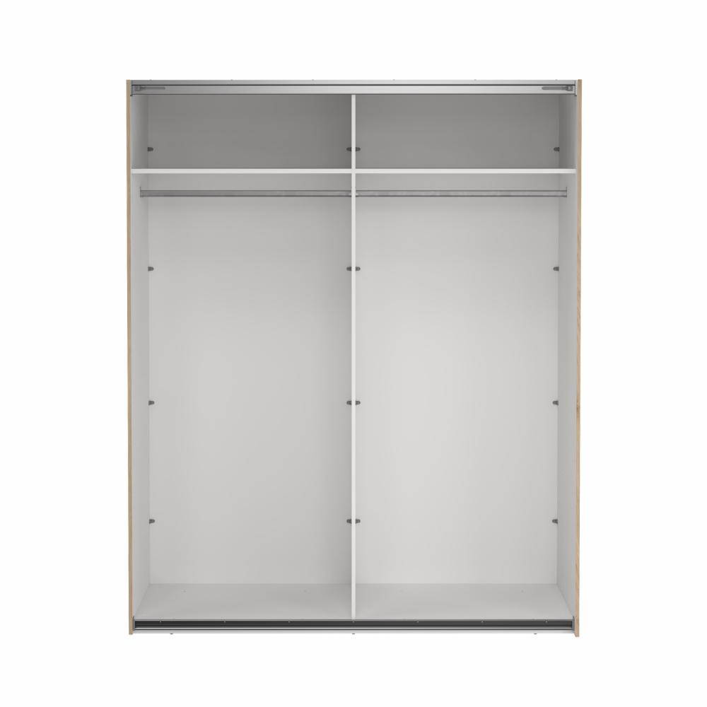 Bergamo Robe 2 Door Sliding Robe with NO Mirror - Jackson Hickory 180cm