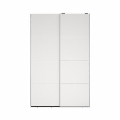 Bergamo Robe 2 Door Sliding Robe with NO Mirror - White 140cm
