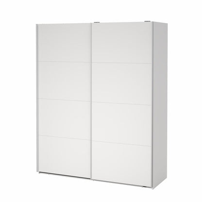 Bergamo Robe 2 Door Sliding Robe with NO Mirror - White 180cm