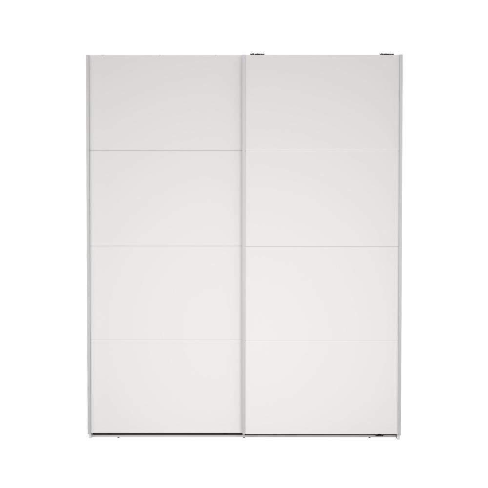 Bergamo Robe 2 Door Sliding Robe with NO Mirror - White 180cm