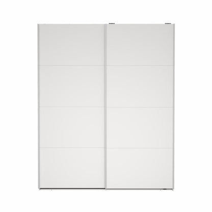 Bergamo Robe 2 Door Sliding Robe with NO Mirror - White 180cm