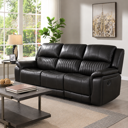 Westport 3 Seater Fabric Manual Recliner- with Pull Down Tray