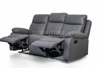Barnhill 3+1+1 Grey Fabric Suite