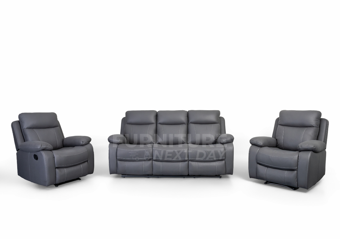 Barnhill 3+1+1 Grey Fabric Suite