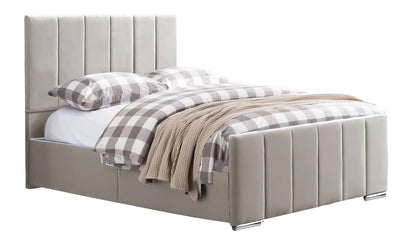 Brooke King Size Bedframe - Plush Coffee