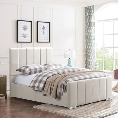 Brooke  Single Bedframe - Silver