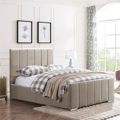 Brooke King Size Bedframe - Plush Mink