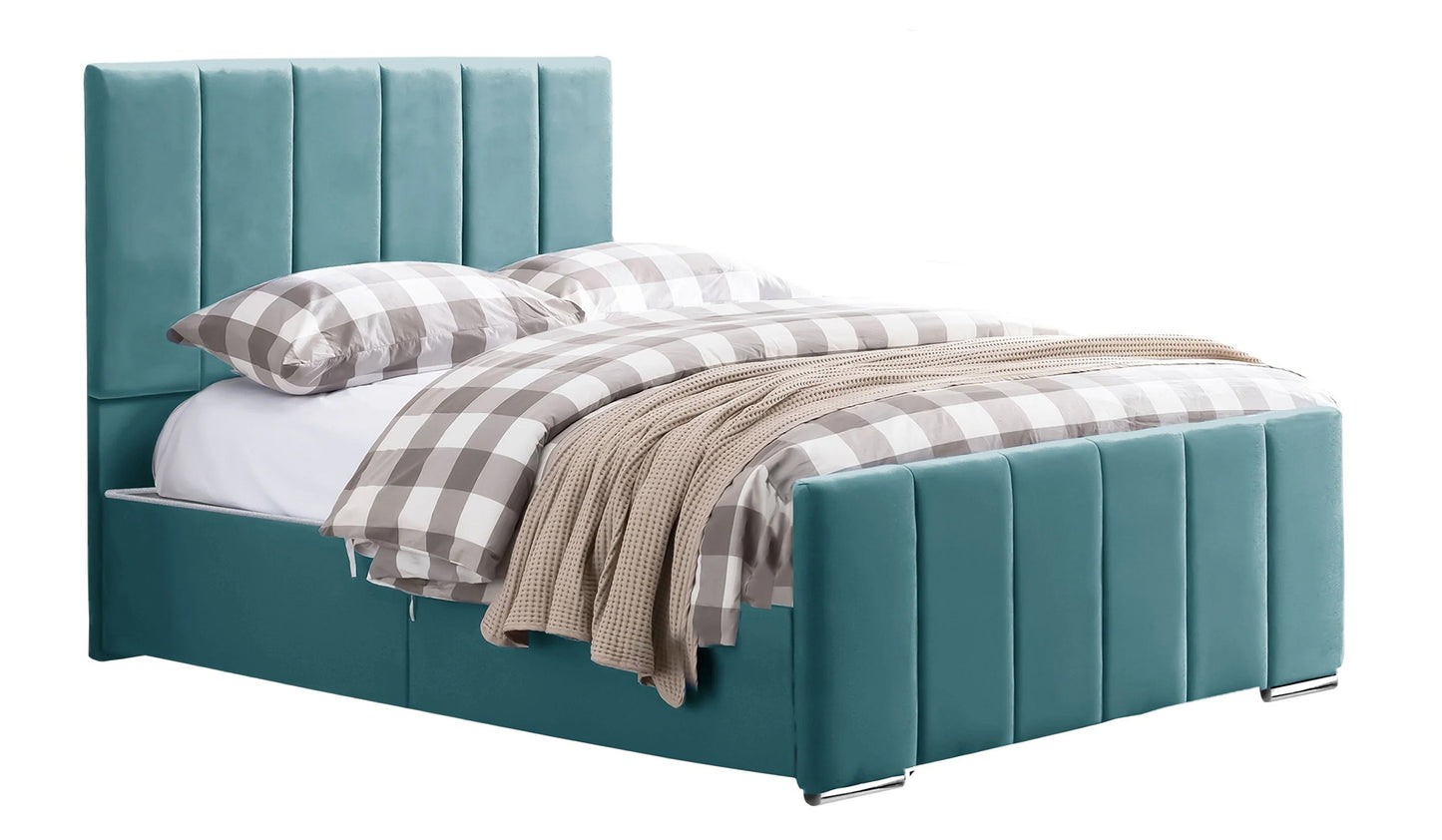 Brooke King Size Bedframe - Teal