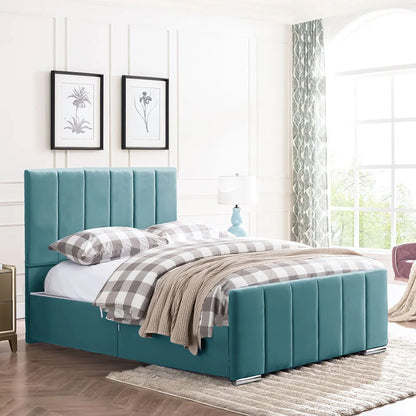 Brooke King Size Bedframe - Teal