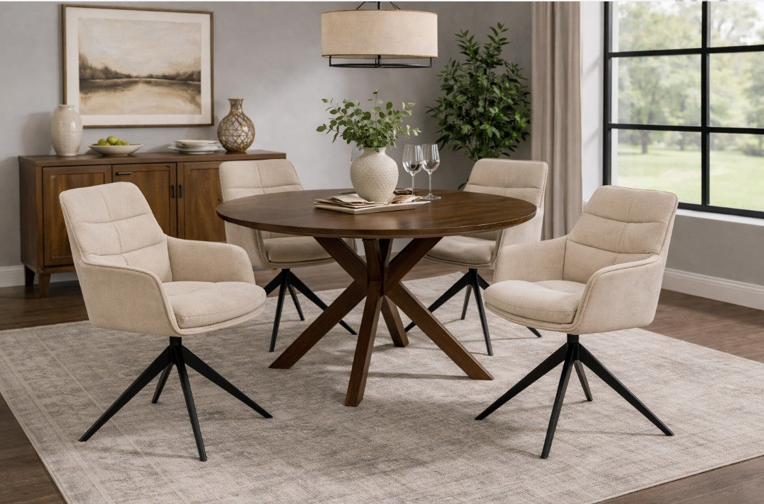 Carly Dining Chair Set Of 2 - Beige