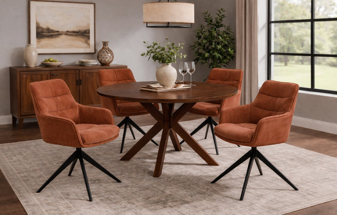 Carly Dining Chair Set Of 2 - Rust