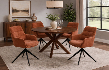 Carly Dining Chair Set Of 2 - Rust