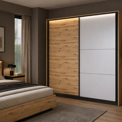 Quant QS-01 Sliding Door Wardrobe 220cm