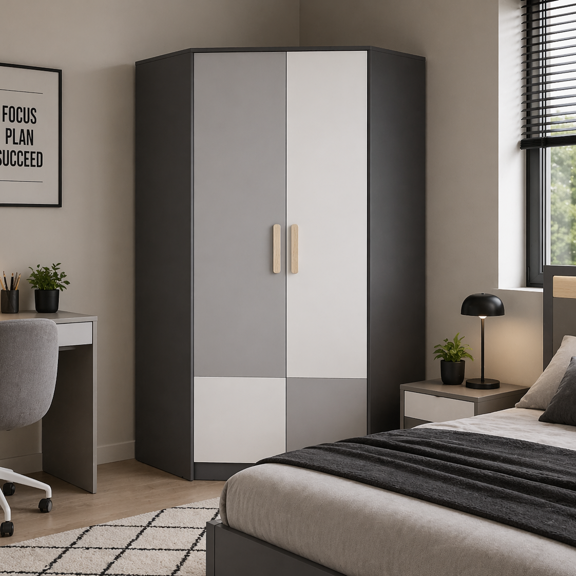 Pok PO-01 Corner Wardrobe 95cm