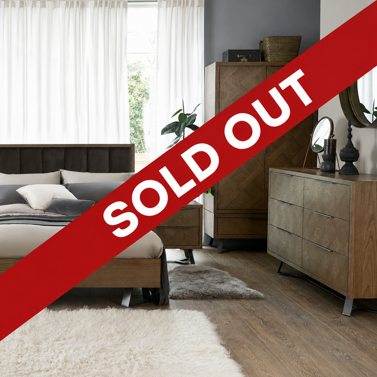 Iris Aged Grey Oak King Size Bed