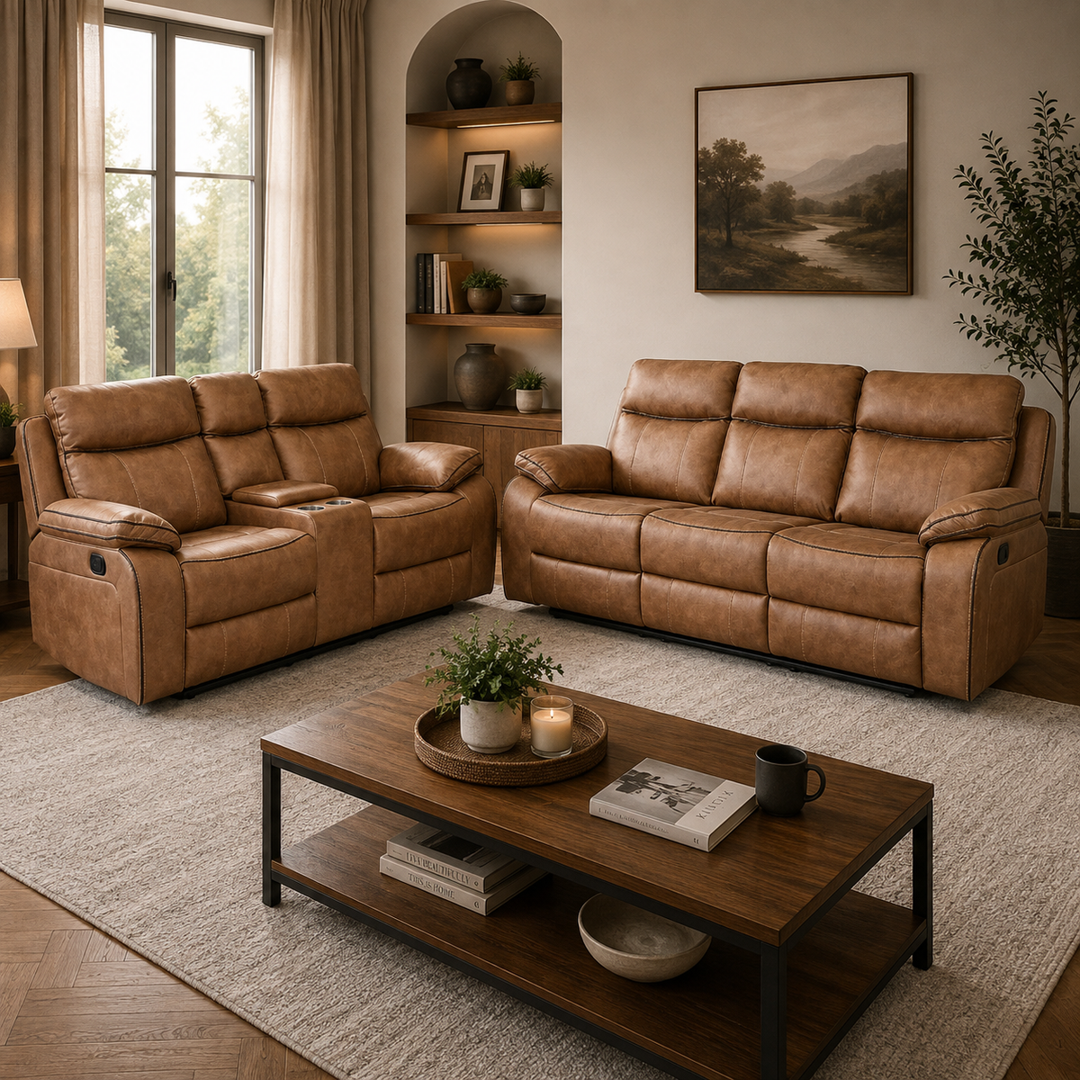 Killmore 3+2 Manual Recliner - Tan