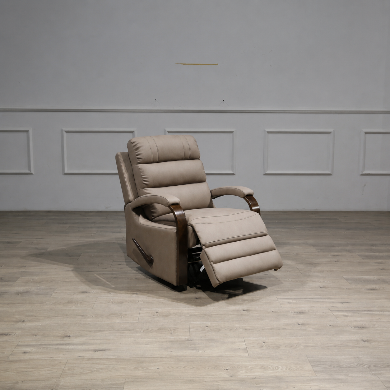 Tallaght 1 Seater Fabric Manual Recliner-Taupe