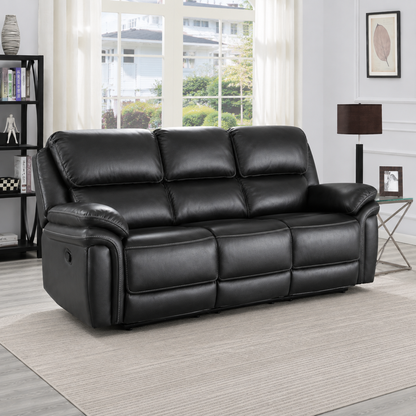 Grange 3 Seater Fabric Manual Recliner- Slate