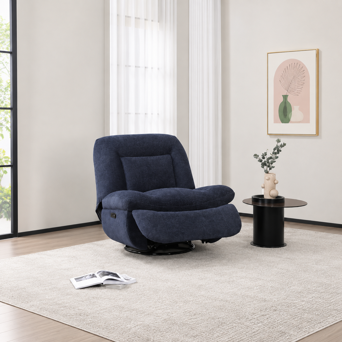 Belarus Reclining Chair - Dark Grey