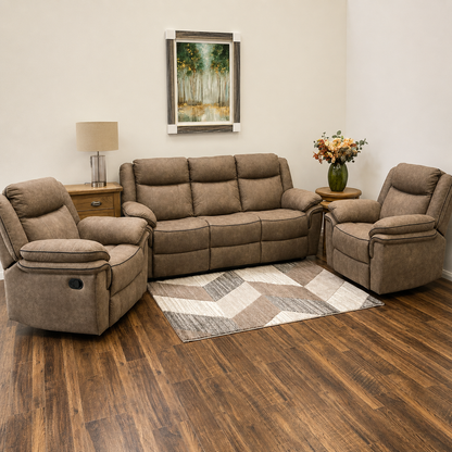 Lucan 3RR+1R+1R Manual Reclining Suite - Brown