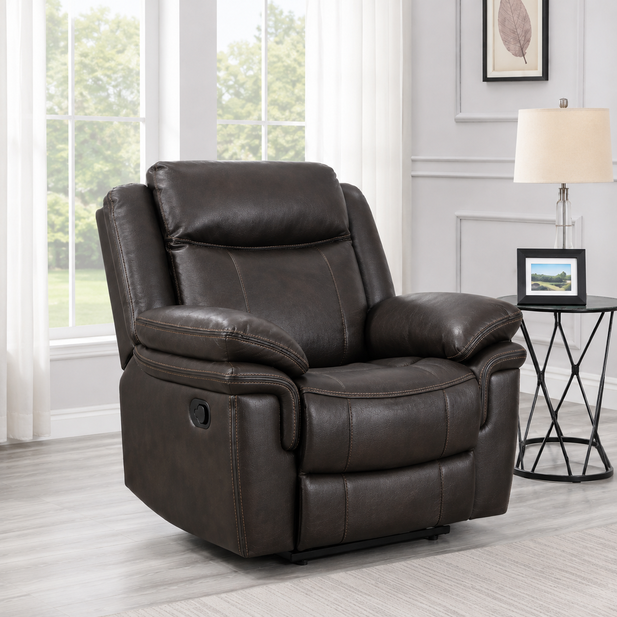 Lucan 1 Seater Manual Recliner - Grey